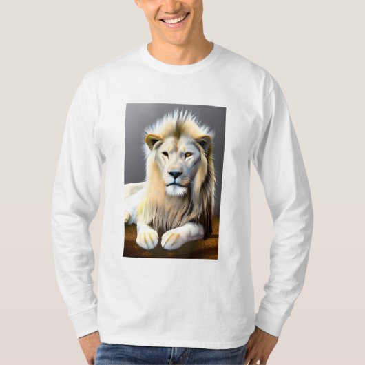 Etherische witte majestueuze leeuw t-shirt (Voorkant)