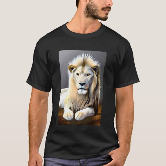 Etherische witte majestueuze leeuw t-shirt (Voorkant)