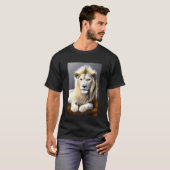 Etherische witte majestueuze leeuw t-shirt (Voorkant volledig)