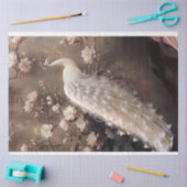 Etherische witte pauw, Moody Magnolia Floral Tissuepapier (Craft)