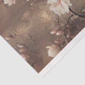 Etherische witte pauw, Moody Magnolia Floral Tissuepapier (Detail)