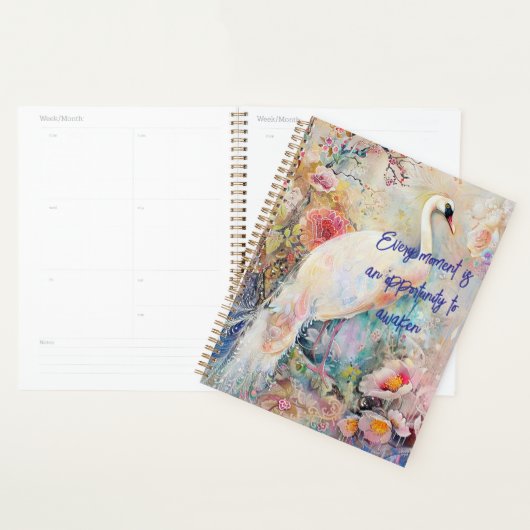 etherische witte pauw planner (Display)