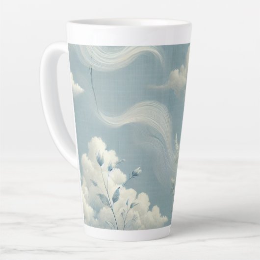 etherische wolken latte mok (Linkerhoek)