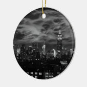 Etherische Wolken: NYC Silhouet, Empire State Gebo Keramisch Ornament (Links)
