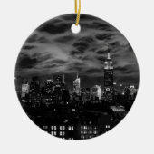 Etherische wolken: NYC Skyline, Empire State Bldg Keramisch Ornament (Voorkant)
