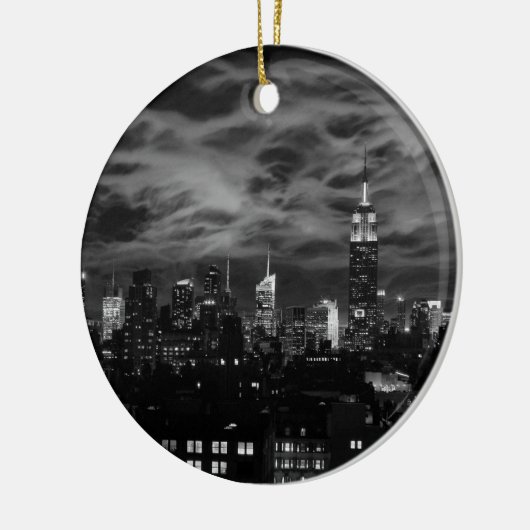 Etherische wolken: NYC Skyline, Empire State Bldg  Keramisch Ornament (Links)