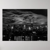 Etherische wolken: NYC Skyline, Empire State Bldg  Poster (Voorkant)