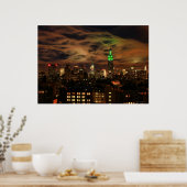 Etherische wolken: NYC Skyline, Empire State Bldg Poster (Keuken)