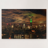 Etherische wolken: NYC Skyline, ESB-kleurenversie Legpuzzel (Horizontaal)