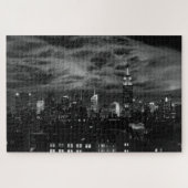Etherische wolken: NYC Skyline, ESB zwart-wit Legpuzzel (Horizontaal)