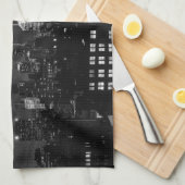 Etherische wolken: NYC Skyline, ESB zwart-wit Theedoek (Quarter Fold)