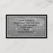 Etherische wolken: NYC Skyline, ESB zwart-wit Visitekaartje (Achterkant)