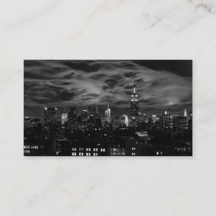 Etherische wolken: NYC Skyline, ESB zwart-wit Visitekaartje