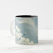 etherische wolken tweekleurige koffiemok (Voorkant links)