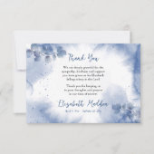 Etherische zachte blauwe eucalyptus begrafenis bedankkaart (Voorkant)