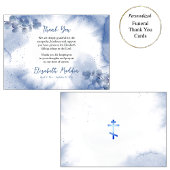 Etherische zachte blauwe eucalyptus begrafenis bedankkaart