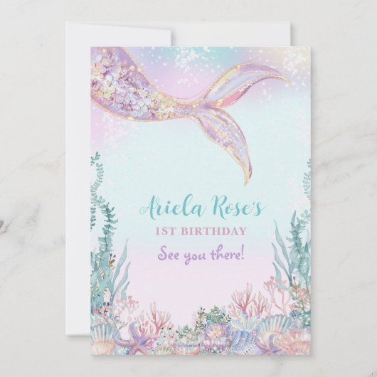 ETHERISCHE Zeemeermin Bash Onder Het Zee Zwembad V Kaart (Achterkant)