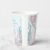 ETHERISCHE Zeemeermin onder het Zeeen Baby shower Papieren Bekers (Links)