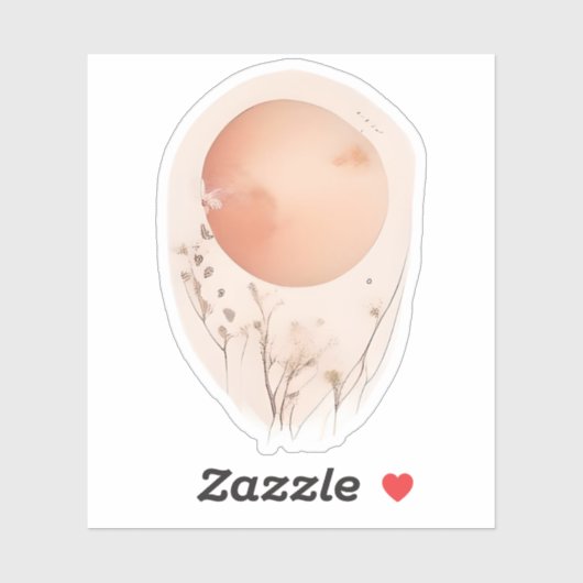 ETHERISCHE Zonsondergang met Wildflowers Sticker (Vel)