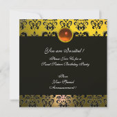 ETHERNAL BEAUTY, SWEET 16 GEEL, ZWARTE WITTE DAMAS KAART (Achterkant)