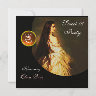 ETHERNAL BEAUTY, SWEET 16 GEEL, ZWARTE WITTE DAMAS KAART