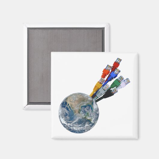 Ethernet Network Connected Earth Magneet (Voorkant / Achterkant)