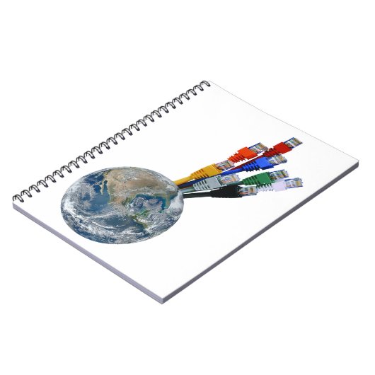 Ethernet Network Connected Earth Notitieboek (Linkerzijde)