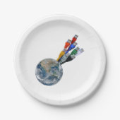 Ethernet Network Connected Earth Papieren Bordje (Voorkant)