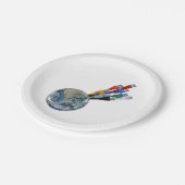 Ethernet Network Connected Earth Papieren Bordje (Gekanteld)