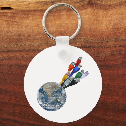 Ethernet Network Connected Earth Sleutelhanger (Voorkant)