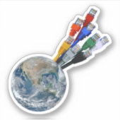 Ethernet Network Connected Earth Sticker (Voorkant)
