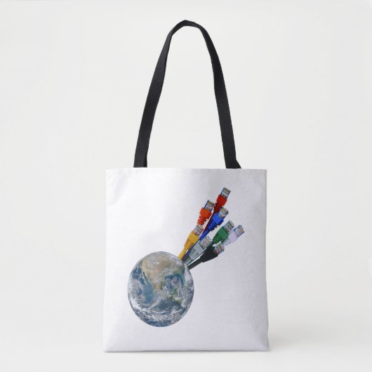 Ethernet Network Connected Earth Tote Bag (Voorkant)