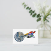 Ethernet Network Connected Earth Visitekaartje (Staand voorkant)