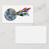 Ethernet Network Connected Earth Visitekaartje (Voorkant / Achterkant)