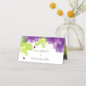 Etherpaarbloemen florale bruinkoolescortekaart plaatskaartje (Achterkant)