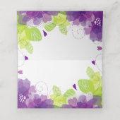 Etherpaarbloemen florale bruinkoolescortekaart plaatskaartje (Binnenkant ongevouwen)