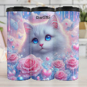 Ethers Kat: Rozen, dromen, blauwe ogen Thermosbeker