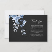 Ethetische delicate blauwe bloemen Orthodoxe begra Bedankkaart (Voorkant)