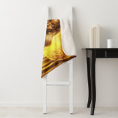 Ethetische sprookjesprinses met gloeiende gouden a sherpa deken (In situ)