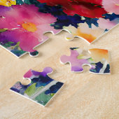 Ethetische vrouw met bloemen legpuzzel (Zijkant)