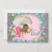 Ethic Mermaid Baby Shower Uitnodigingen (Voorkant)