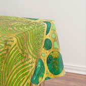 Ethic Tribal Ornament - Greens and Gold Tafelkleed (Voorbeeld)