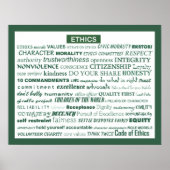"Ethics Word Poster" Poster (Voorkant)