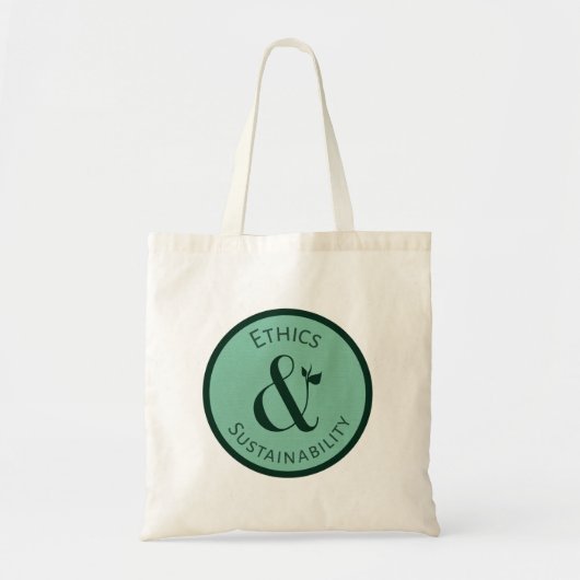 ethiek en duurzaamheid tote bag (Voorkant)