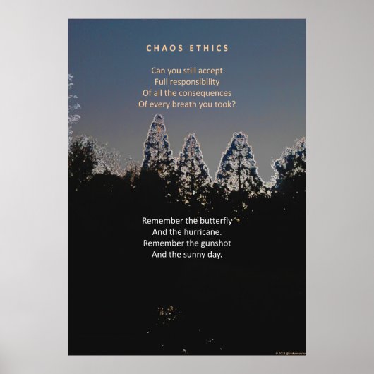 Ethiek en vlindereffect poster (Voorkant)