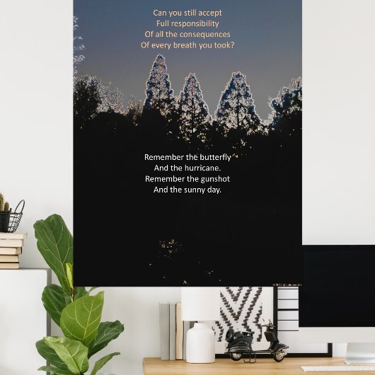 Ethiek en vlindereffect poster (Thuiskantoor)