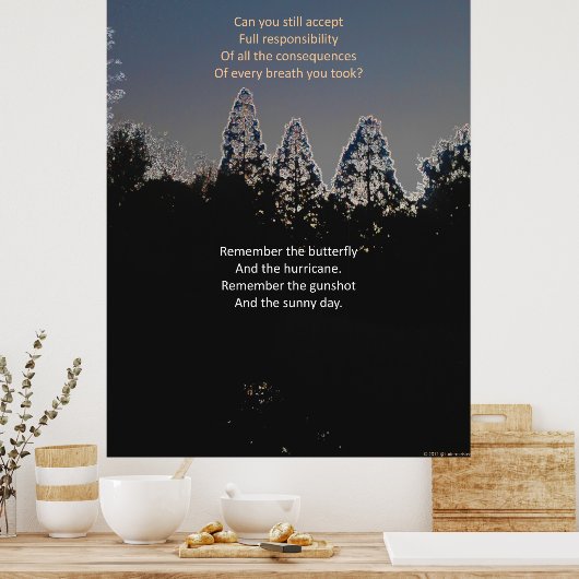 Ethiek en vlindereffect poster (Keuken)