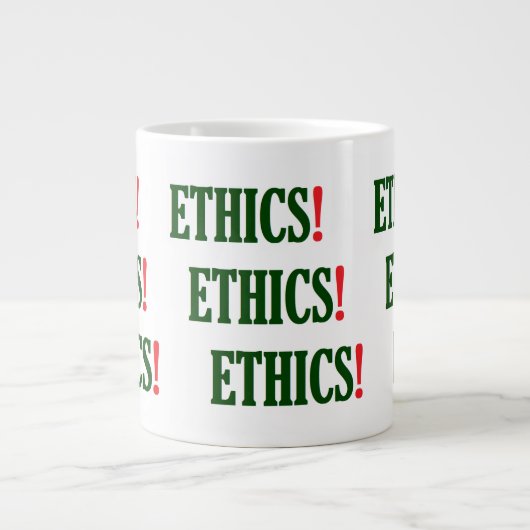 Ethiek! Ethiek! Ethiek!" Grote Koffiekop (Voorkant)