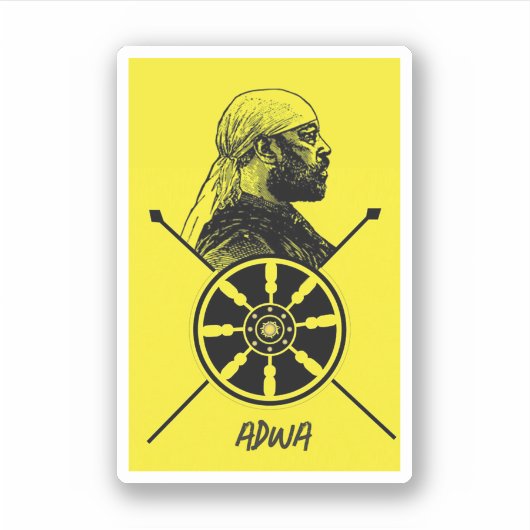 Ethiopia Adwa Menelik Sticker (Voorkant)