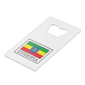 Ethiopia Creditkaart Flessenopener (Voorkant Gekanteld)